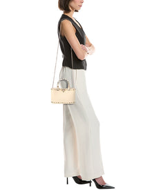 Valentino | Womens | Rockstud Mini Leather Tote | White