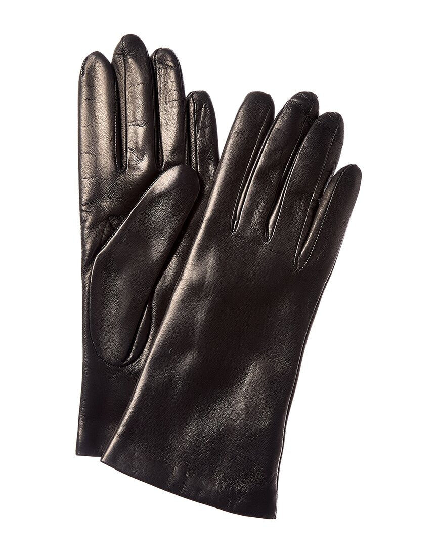 Portolano | Unisex | Cashmere-Lined Leather Gloves | Black