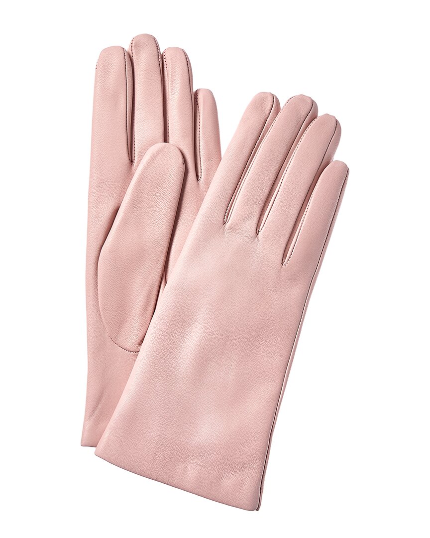 Portolano | Unisex | Cashmere-Lined Leather Gloves | Pink