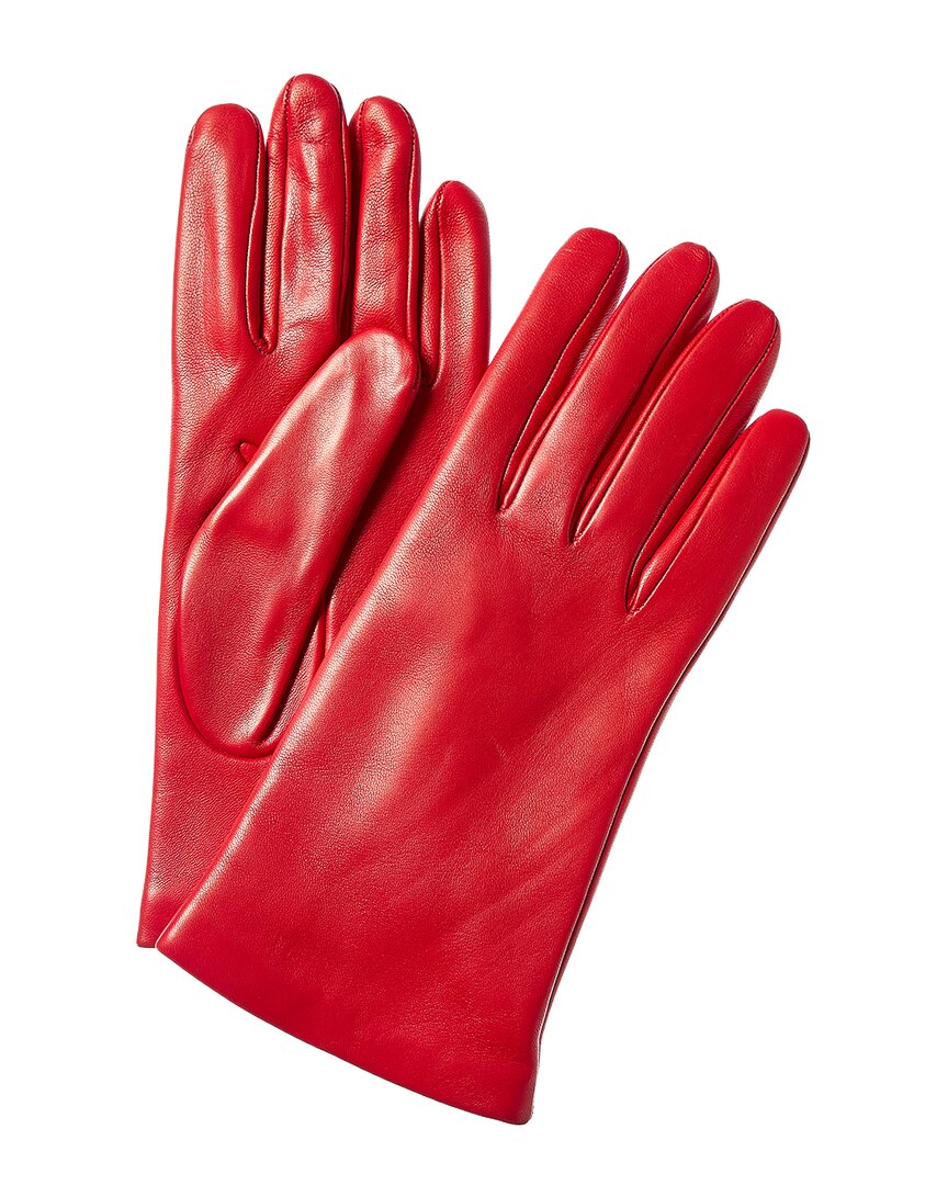 Portolano | Unisex | Cashmere-Lined Leather Gloves | Red