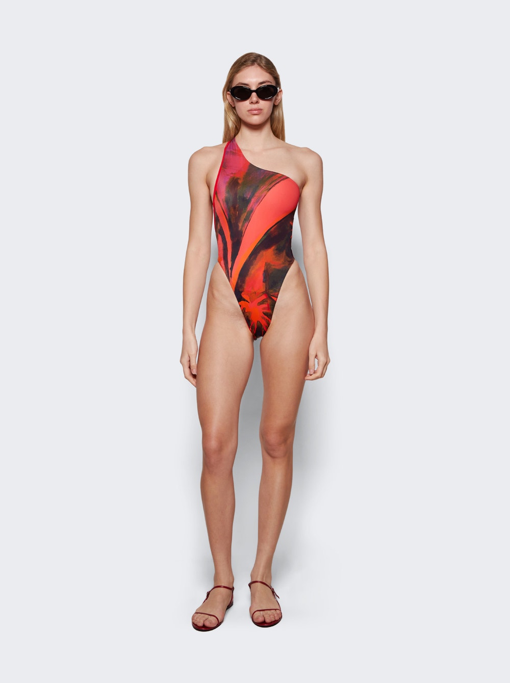 Women | Louisa Ballou | Plunge Swimsuit | Queens Gambit Red