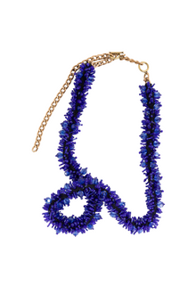 DRIES VAN NOTEN Abstract Twisted Necklace in Blue