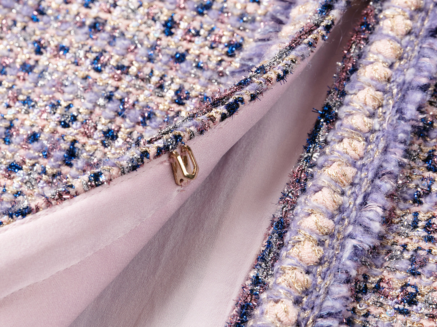 Tweed Parisian-Style Coat | Purple