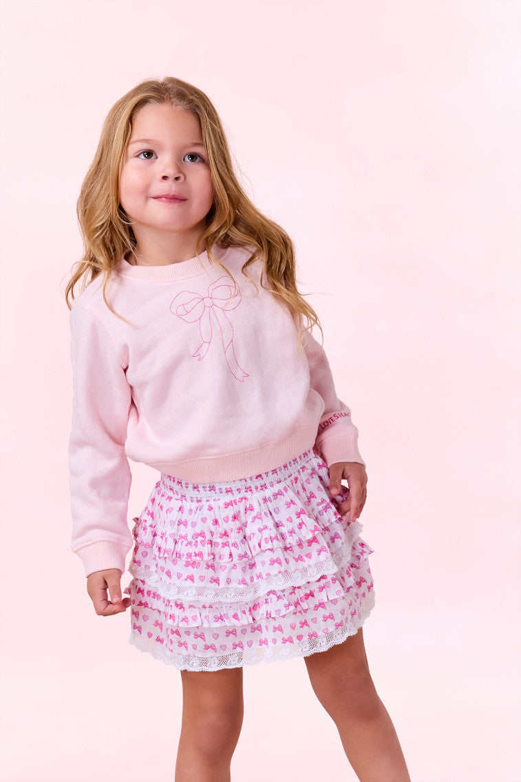 Loveshackfancy X Roller Rabbit Billie Heart Skirt | Disco Bow Heart