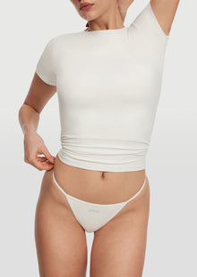 Essential String Thong | White