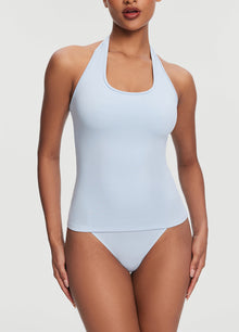 Halter Neck Tank Top | Sky Blue