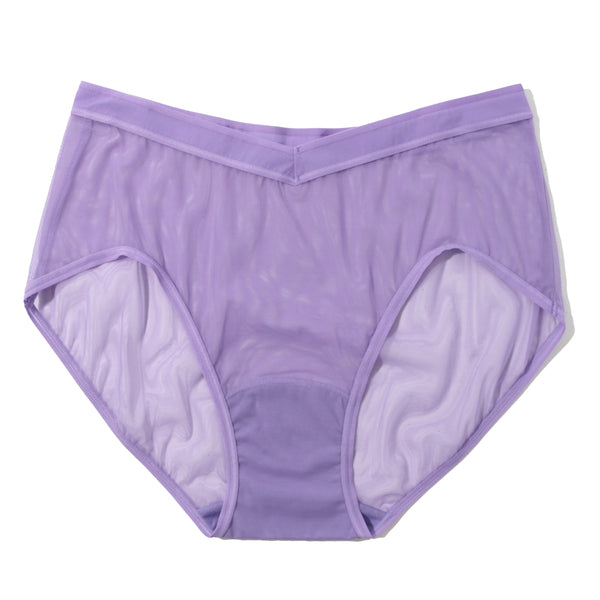Mesh High Cut French Brief | Grape Juice (Purple)