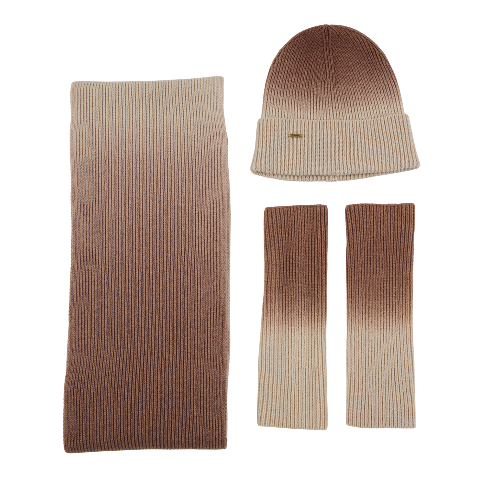 Vail Wool Ombre Scarf | Bone/Camel