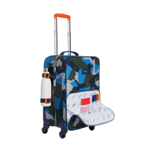 state bags Logan suitcase polyester camo front view side angle click to zoom