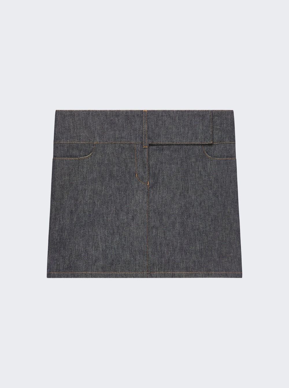 Women | Courrèges | Belted Denim Mini Skirt Dark Heather Grey | Gray