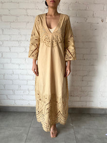 Hemant & Nandita | V-Neck Kaftan | Brown