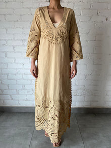Hemant & Nandita | V-Neck Kaftan | Brown