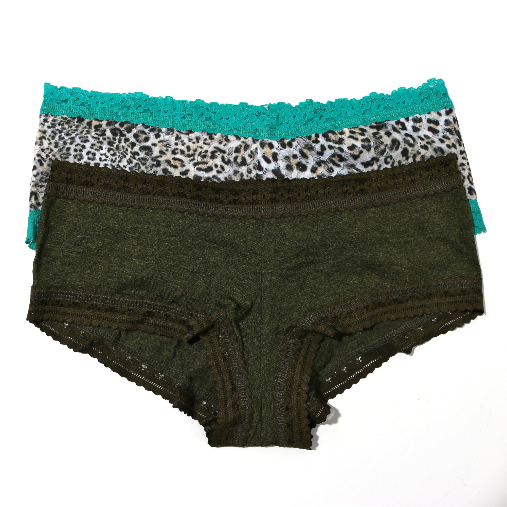 2 Pack Boyshort | Jaguar/Vtqg - Rosemary Green