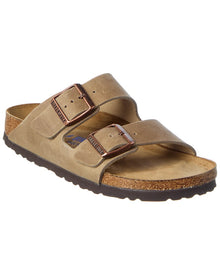 Birkenstock | Womens | Arizona Soft Footbed Oiled Nubuck Leather Narrow Sandal | Brown