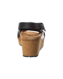 Birkenstock | Womens | Papillio by Samira Narrow Leather Wedge Sandal | Black