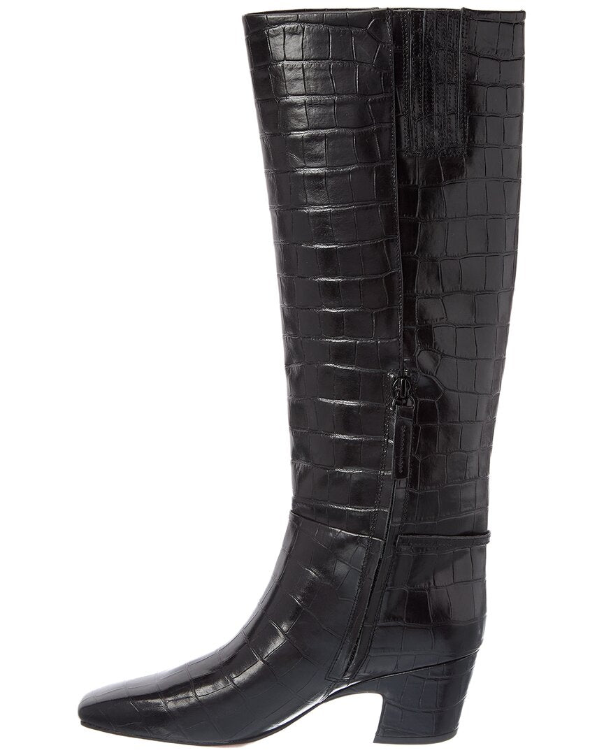 Franco Sarto | Womens | L-Sorelina Croc-Embossed Boot | Black