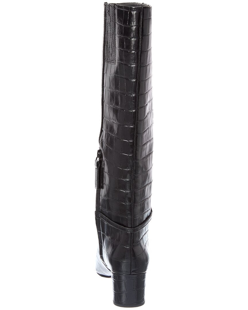 Franco Sarto | Womens | L-Sorelina Croc-Embossed Boot | Black