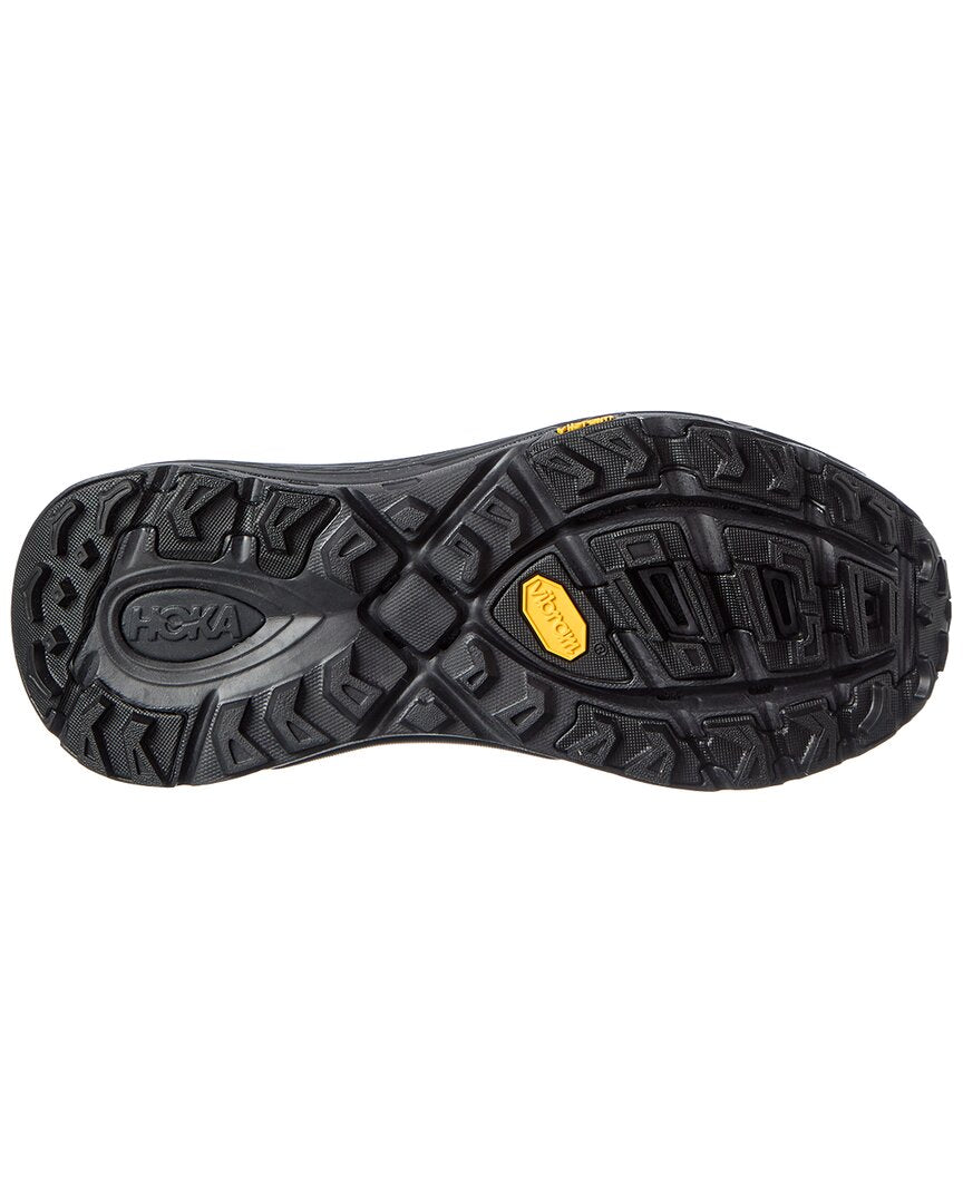 Hoka | Womens | Mafate Speed 2 Leather & Canvas Sneaker | Silver