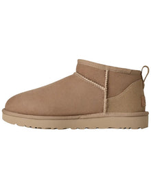 UGG | Womens | Classic Ultra Mini Suede & Shearling Boot | Brown