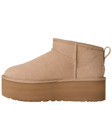 UGG | Womens | Classic Ultra Mini Platform Suede Boot | Beige