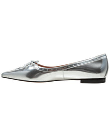 Linea Paolo | Womens | Noella Leather Flat | Silver
