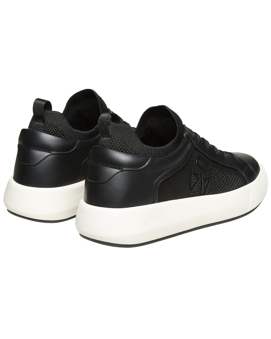 Stuart Weitzman | Womens | 5050 Pro Leather Sneaker | Black