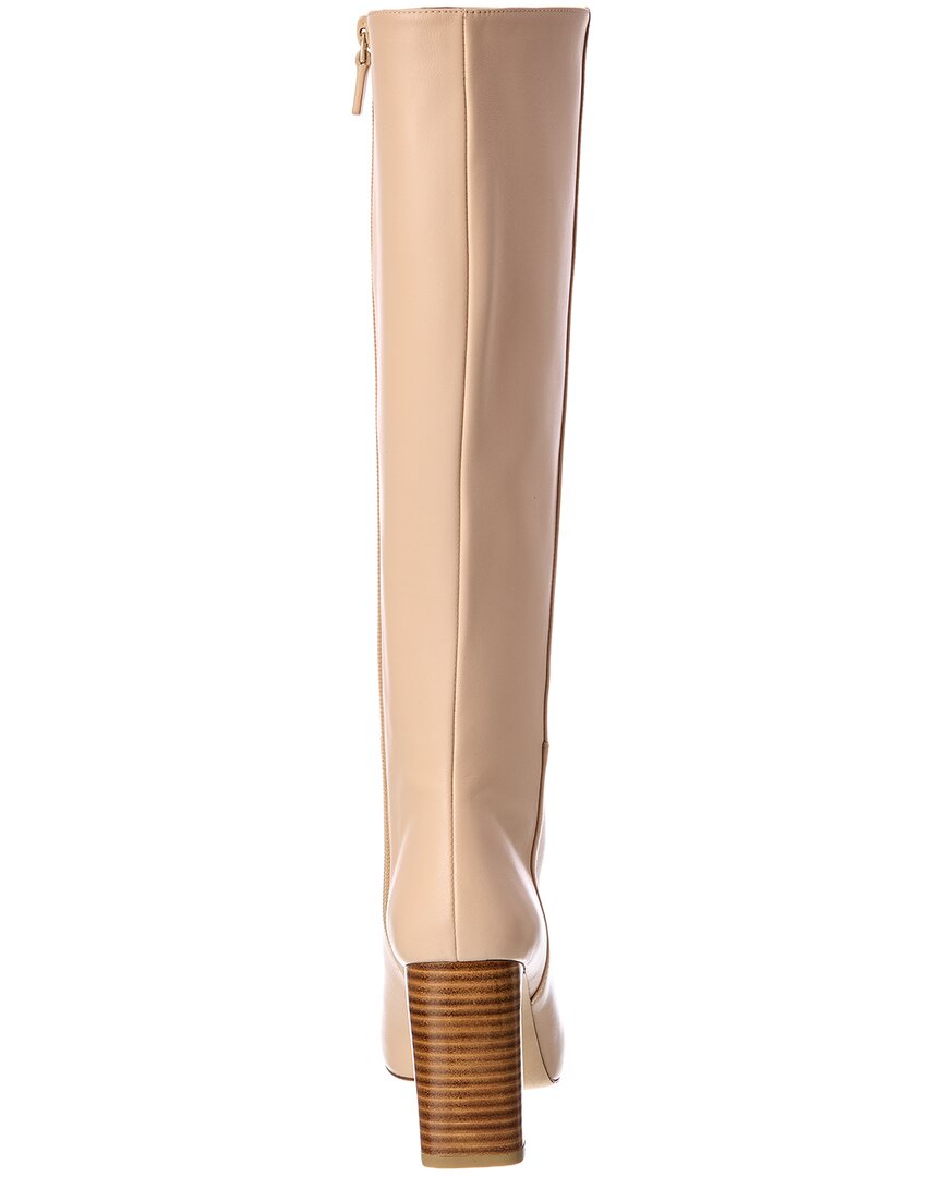 Stuart Weitzman | Womens | Babette Platform Zip Leather Boot | Beige