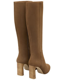 Stuart Weitzman | Womens | Babette Platform Zip Suede Boot | Brown