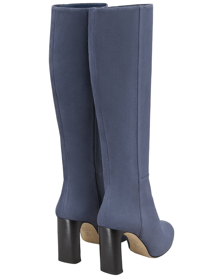Stuart Weitzman | Womens | Babette Platform Zip Suede Boot | Blue