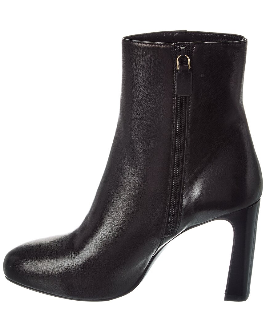 Stuart Weitzman | Womens | Babette Platform Zip Leather Bootie | Black