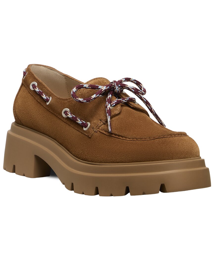 Stuart Weitzman | Womens | Hudson Suede Moccasin | Brown
