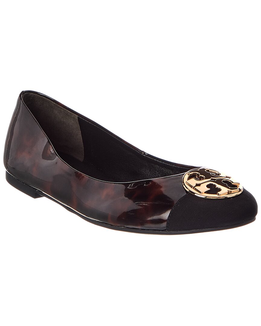 Tory Burch | Womens | Chelsea Cap-Toe Patent Ballet Flat | Brown