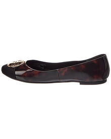 Tory Burch | Womens | Chelsea Cap-Toe Patent Ballet Flat | Brown
