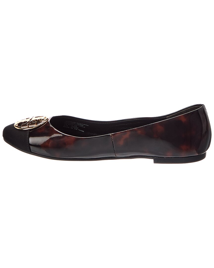 Tory Burch | Womens | Chelsea Cap-Toe Patent Ballet Flat | Brown