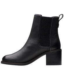 Clarks | Womens | Chamberly Top Leather Boot | Black