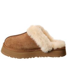 UGG | Womens | Disquette Suede & Shearling Slipper | Brown