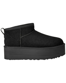 UGG | Womens | Classic Ultra Mini Platform Suede Boot | Black