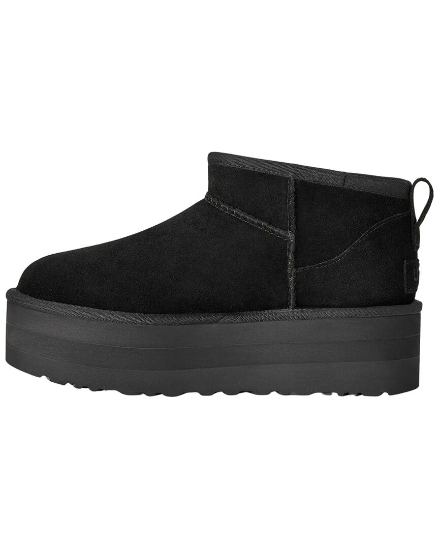 UGG | Womens | Classic Ultra Mini Platform Suede Boot | Black