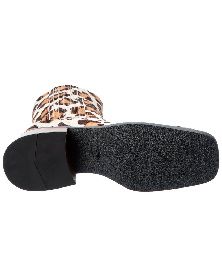 TOD's | Womens | Gomma Haircalf Bootie | Brown