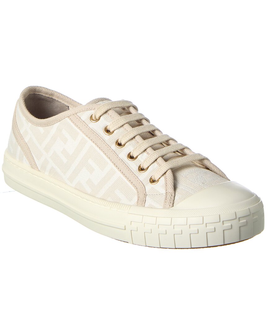 FENDI | Womens | Domino FF Jacquard Sneaker | Gold