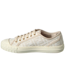 FENDI | Womens | Domino FF Jacquard Sneaker | Gold