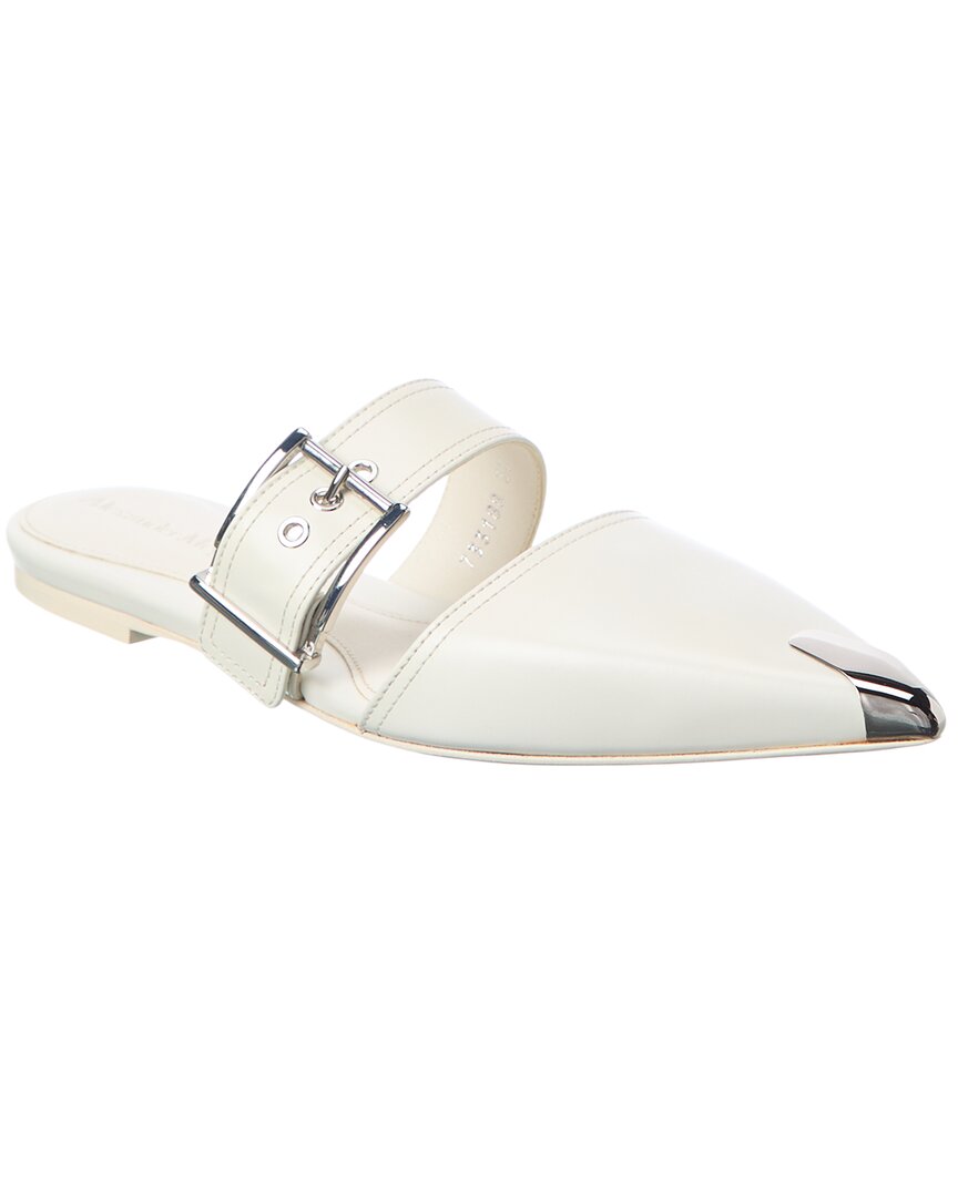 Alexander McQueen | Womens | Boxcar Leather Flat | White