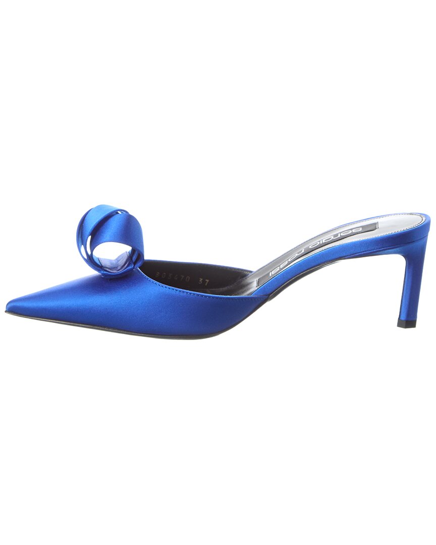 Sergio Rossi | Womens | Bigoudi Satin Mule | Blue