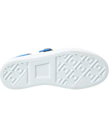 Sergio Rossi | Womens | Twenty Buckle Velvet Platform Sneaker | Blue