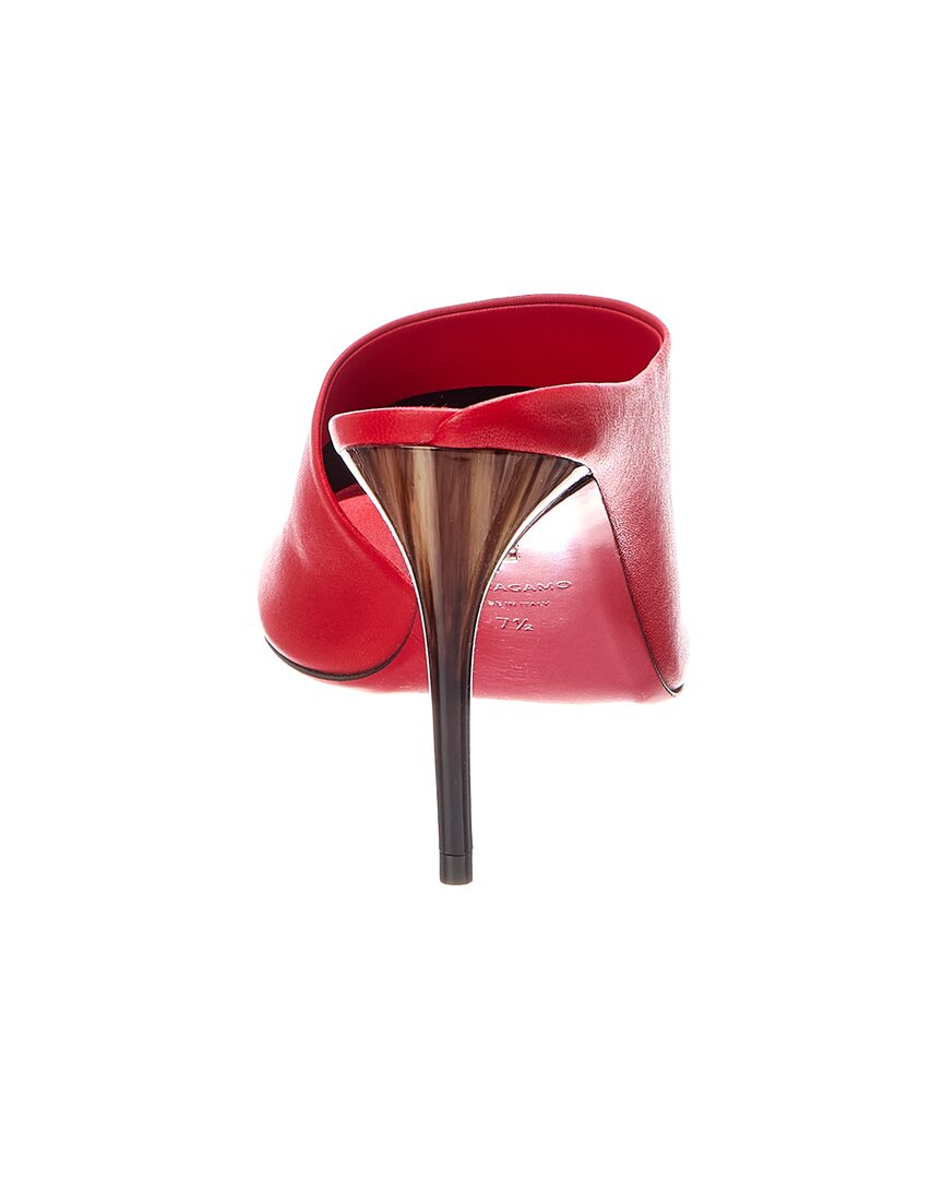 Ferragamo | Womens | Nymphe 85 Leather Sandal | Red