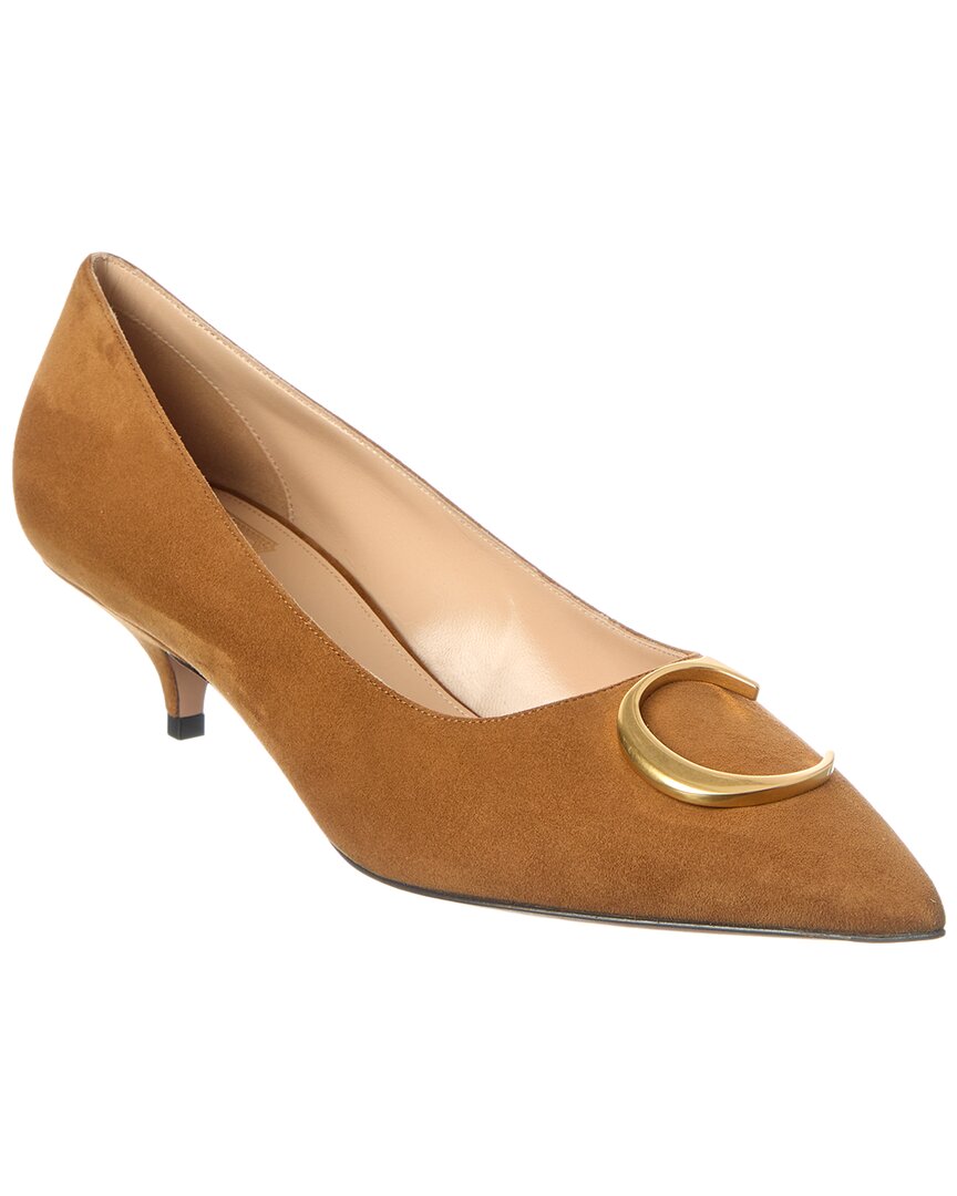 Dior | Womens | Initial Suede Pump | Brown