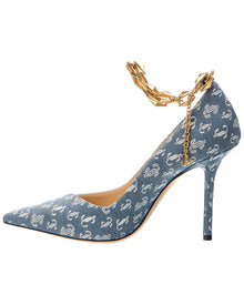 Jimmy Choo | Womens | Diamond Talura 100 Denim Pump | Blue