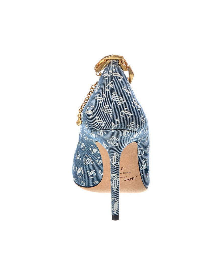 Jimmy Choo | Womens | Diamond Talura 100 Denim Pump | Blue