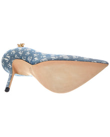Jimmy Choo | Womens | Diamond Talura 100 Denim Pump | Blue