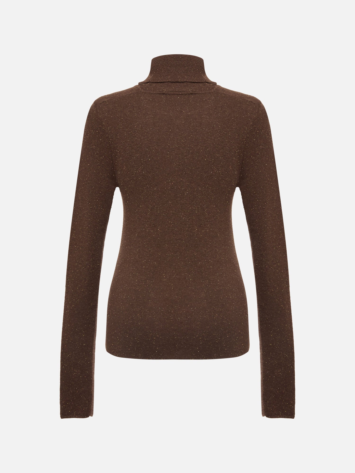 Turtleneck Knit Top | Heather Brown